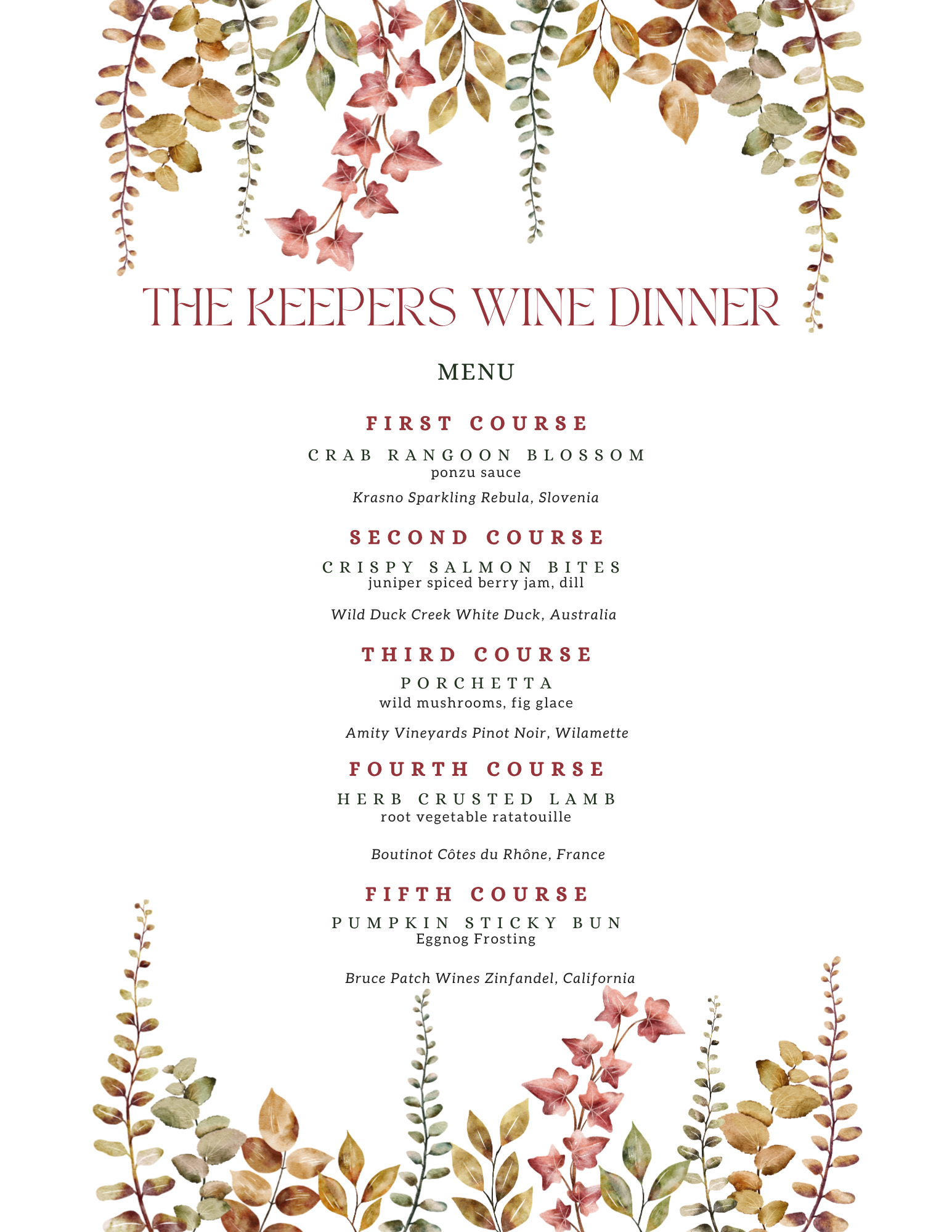 11.16.26 Wine Dinner